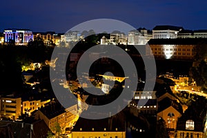 View on Grund at night photo