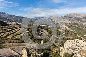View from Guadalest castle Alicante Spain