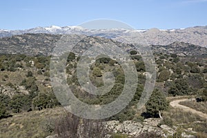 View of Guadarrama Mountain Range, Madrid