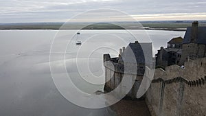 View of the Gulf of Mont Saint Michelle, Normandy, France