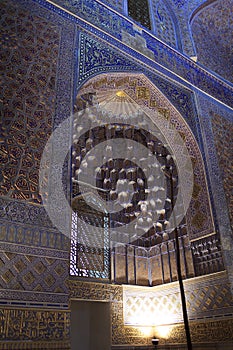 View of Guri Amir mausoleum interior