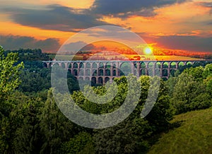 View of the GÃ¶ltzschtal bridge in the Vogtland