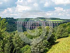 View of the GÃ¶ltzschtal bridge in the Vogtland