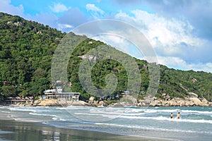 View of Haad Rin Beach before the full moon party on the island of Ko Pha-ngan