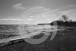 View from habour at the danish island Bornholm