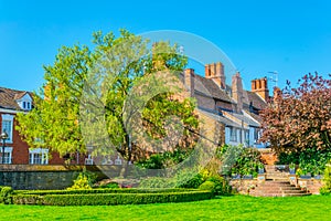 View of the Hall's Croft gardens in Stratford upon Avon, England