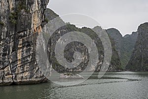 View of Halong Bay empty of people