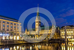 View of Hamburg city hall