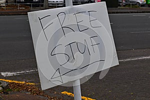 Free stuff sign