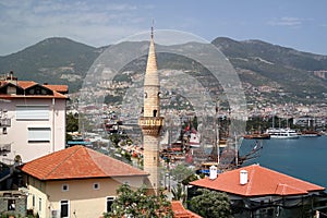 View of the harbor in Alanya