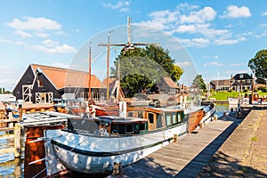 View at the harbor of the Dutch city of Harderwijk