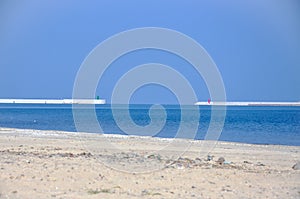 View of a harbor entrance on Usedom