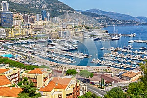 View on harbor in Monaco