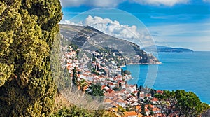 View of the harbor and the old town of Dubrovnik