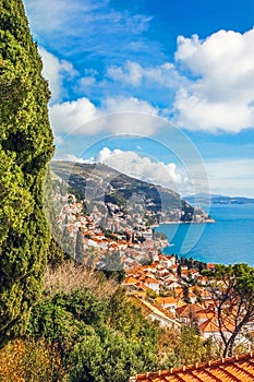 View of the harbor and the old town of Dubrovnik