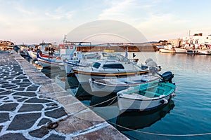 View of the harbour of Greek Island Paros