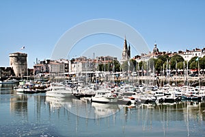 A view of the harbour at La Rochelle
