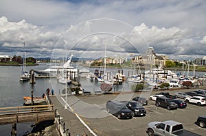 View of harbour in Victoria, BC, Canada