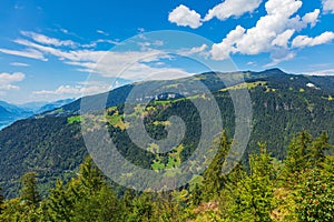 View from the Harderkulm in Switzerland in summer photo