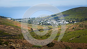 View on Haria on Lanzarote and the valley of the thousand palms