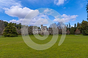 View of Hatley Castle in Vancouver Island, Canada