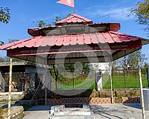 View of Havan Kund built in temple of India. photo