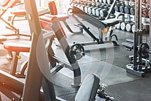 View of health exercise equipment for bodybuilding