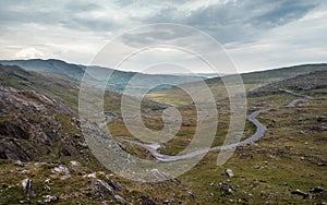 View of Healy Pass in County Cork in Ireland