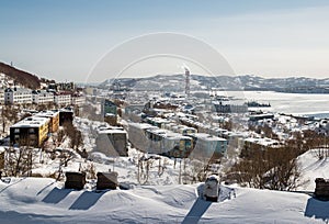 View of heat and power plant in Petropavlovsk-Kamchatsky photo