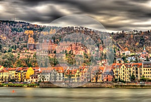 View of Heidelberg with the castle, Germany