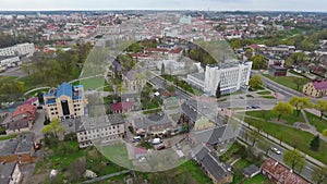 View from the height of the private sector in the city of Grodno. Belarus