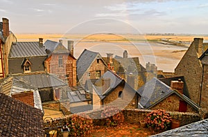 View from the heights of Mont Saint Michel.