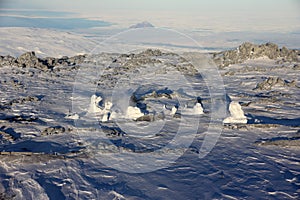 Steam vents on the summit of Mount Erebus, Antarctica photo