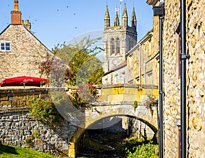 A view of Helmsley, a market town and civil parish in the Ryedale district of North Yorkshire, England