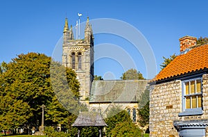 A view of Helmsley, a market town and civil parish in the Ryedale district of North Yorkshire, England