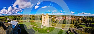 A view of Helmsley, a market town and civil parish in the Ryedale district of North Yorkshire, England