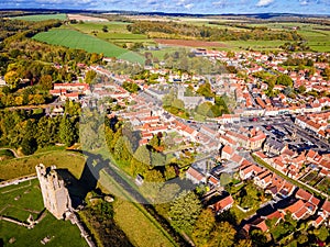 A view of Helmsley, a market town and civil parish in the Ryedale district of North Yorkshire, England