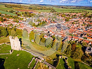 A view of Helmsley, a market town and civil parish in the Ryedale district of North Yorkshire, England