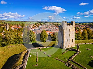 A view of Helmsley, a market town and civil parish in the Ryedale district of North Yorkshire, England