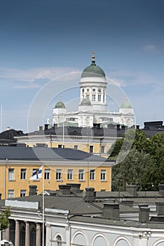 View of Helsinki Cathedral from Uspenski Cathedral grounds