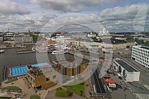 View of Helsinki city center from SkyWheel , Helsinki, Finland, Europe