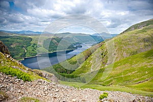 View from Helvellyn towards Thirlmere Lake