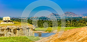 View of Hemakuta hill sunset point, Hampi, India