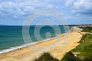 View of Hengistbury Head Beach in Bournemouth