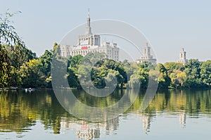 View from Herastrau Park of House of the Free Press