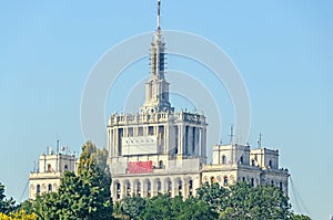 View from Herastrau Park of House of the Free Press