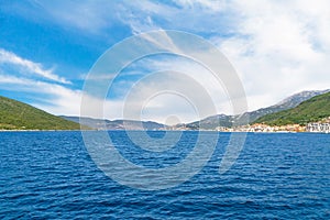 View of the Herceg Novi from the sea, Montenegro