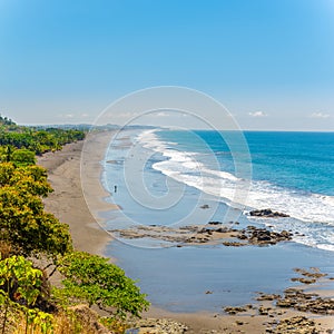 View at the Hermosa beach near Jaco city in Costa Rica photo