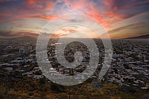 View of Hermosillo City, Mexico at sunset photo