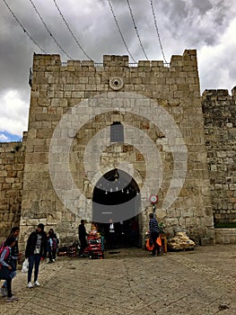 A view of Herods Gate in Jerusalem